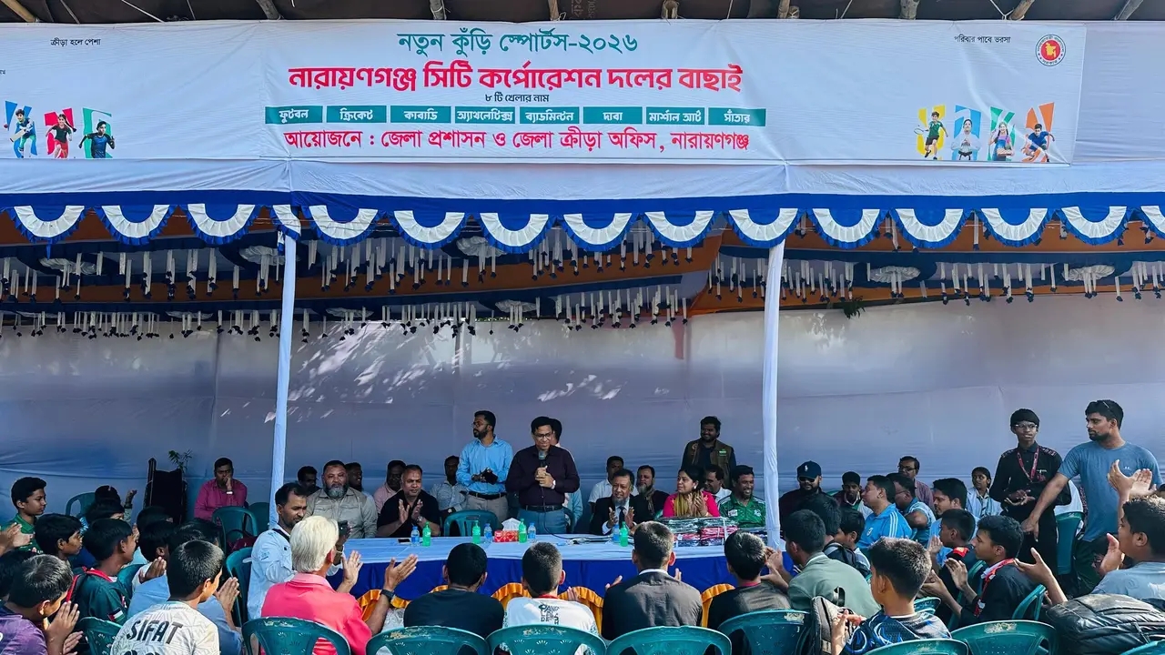 ওসমানী পৌর স্টেডিয়ামে 'নতুন কুঁড়ি স্পোর্টস ২০২৬'-এর খেলোয়াড় বাছাই সম্পন্ন