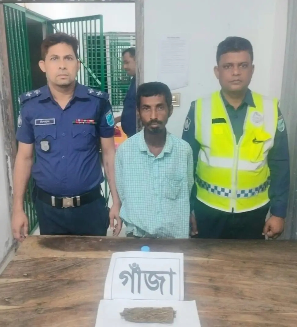 সোনারগাঁওয়ে ১০০ গ্রাম গাঁজাসহ মাদক ব্যবসায়ী গ্রেফতার