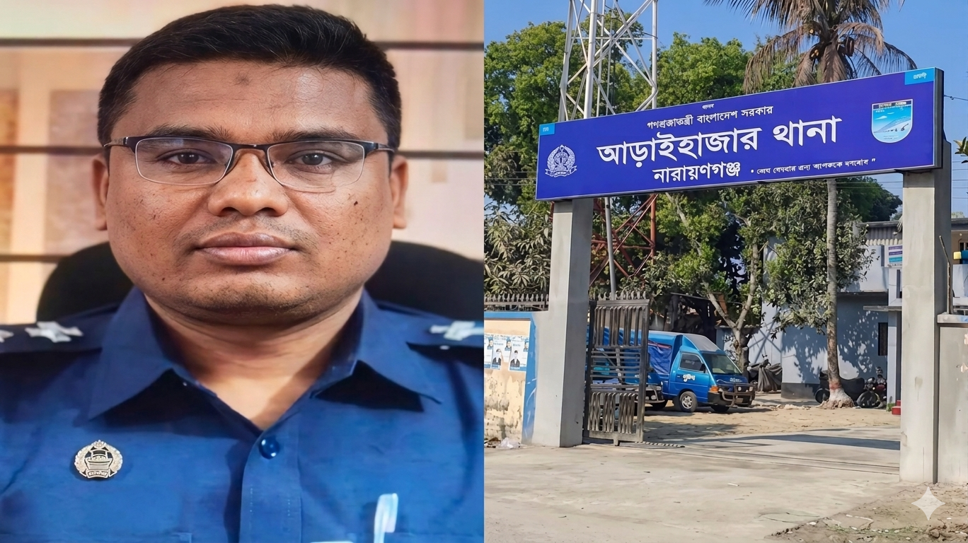 আড়াইহাজারে চাঁদাবাজি ও হয়রানির অভিযোগে এসআই হাসনাঈন ক্লোজড